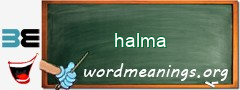 WordMeaning blackboard for halma